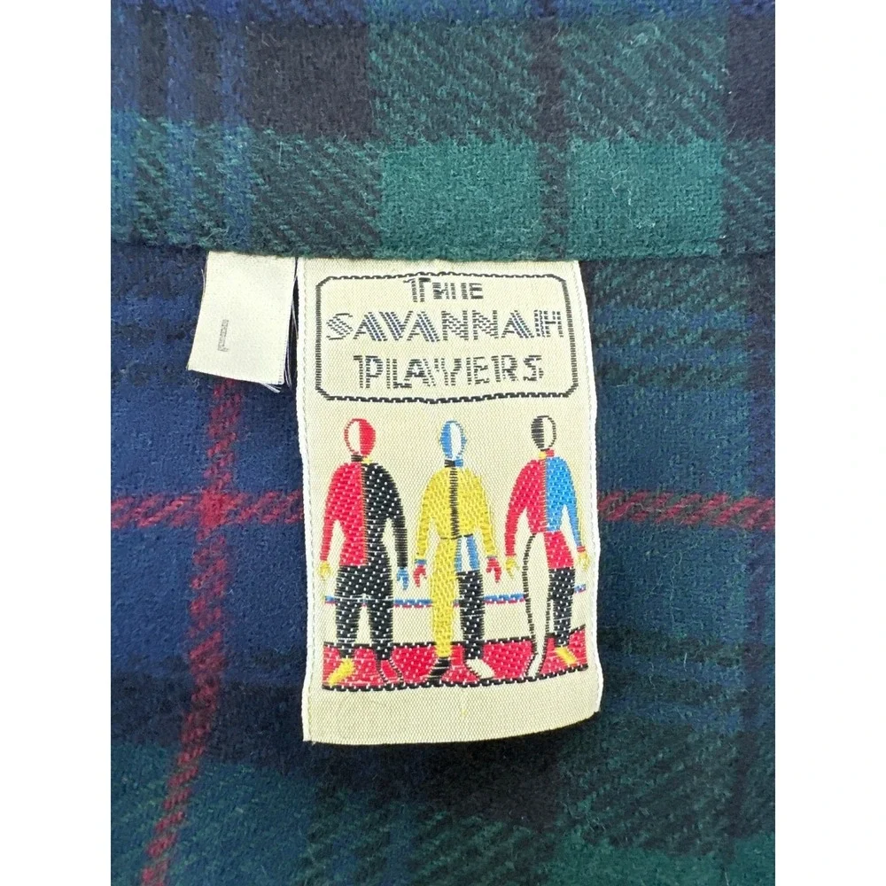 Savannah Players Vintage Italian Wool Shirt Jacket Womens Large Plaid Italy - Picture 2 of 6